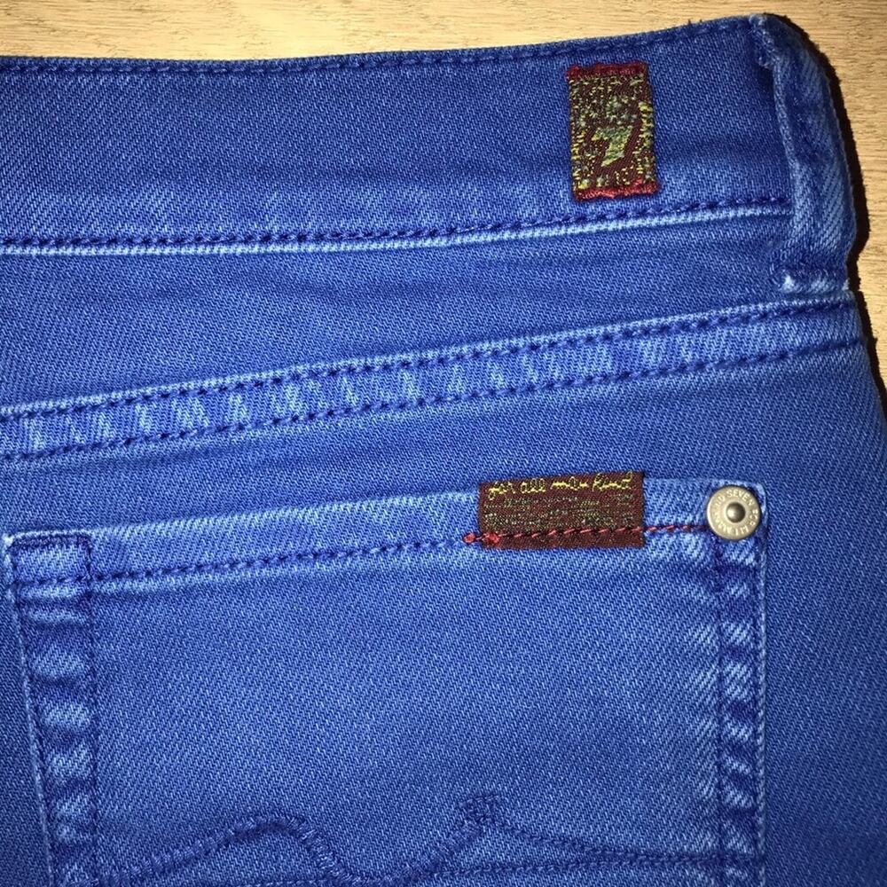 7 for all Mankind Girls Cutoff Denim Shorts 10 - Picture 3 of 4